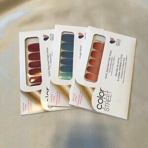 3 Sets Color Street Nail Polish Strips